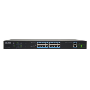 SWITCH POE+ VULTECH SECURITY 16 PORTE 10/100 FE + 2 PORTE + 2 PORTE UPLINK 10/100/1000 GE + 2 PORTE UPLINK SFP 200W AI SMART