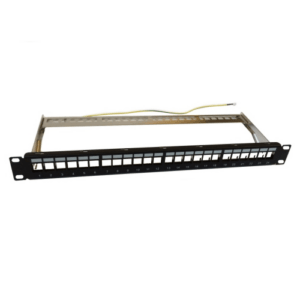 PATCH PANEL MODULARE 24 POSTI STP CAT5E/6 CON CABLE MANAGER WP RACK WPC-PAN-BS24