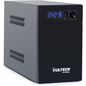 UPS 1000VA GRUPPO DI CONTINUITÀ VULTECH UPS1000VA-LFP LINE INTERACTIVE CON SCHERMO LED - BATTERIA LITIO FERRO FOSFATO LIFEPO4