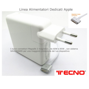 ALIMENTATORE COMPATIBILE PER MACBOOK MAGSAFE2 85W 18.5V 4.6A TECNO 7025